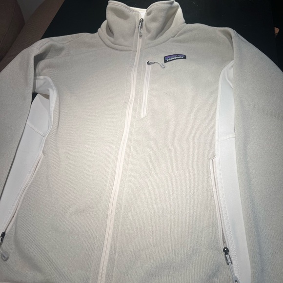 Patagonia Women's Better Sweater Knit High Neck Full Zip Oyster White Jacket M - Picture 7 of 9